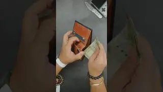 Unboxing & setting up my new EDC Slim bi-fold wallet 💰 #unboxing #slimwallet #menwallet #edcsetup