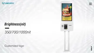 Self-ordering kiosk - digital menu board for restaurants, hotels