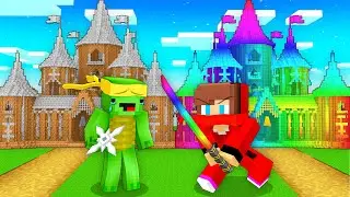 NOOB Mikey vs PRO JJ Ninja Kingdom Survival Battle in Minecraft - Maizen