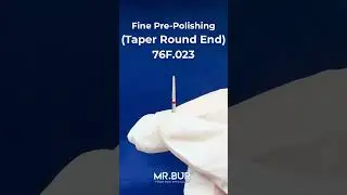 Fine Grit Pre-Polishing Taper Round End Bur | Diamond Dental Bur
