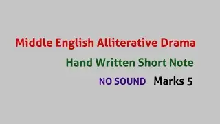 Middle English Alliterative Drama - English literature note / NO SOUND 