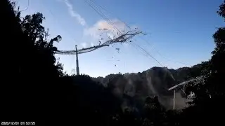 Colapsa el histórico telescopio de Arecibo en Puerto Rico | AFP