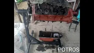 banco o soporte para desarmar motores hecho en casa