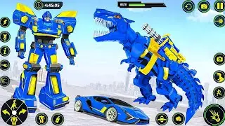 Dino Robot Transformation Jet Bike Car Dinosaur Robot Game New Update in City - Android Gameplay