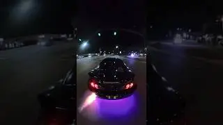 Огромное пламя вырывается из моей MKIV Supra ночью, полный разгон, чистый хаос #mkivsupra #flames