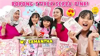 DINAR DAN SAMANTHA BORONG SEMUA JURNAL LUCU DI ISTANA STIKER..😍🥳 #sticker #viral