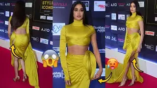 Janhvi Kapoor hot Arrives on Redcarpet of Pinkvilla Style Icons Awards 😍🔥
