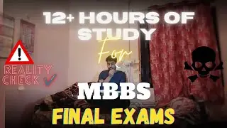 12+ hours studying for MBBS final exams 🔥 An Honest day in life of MBBS STUDENT #mbbsvlog