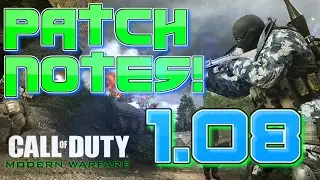 [HUGE] MWR UPDATE! 1.08 PATCH NOTES in Modern Warfare Remastered! (CoD MWR 1.08 Update/Patch Notes)
