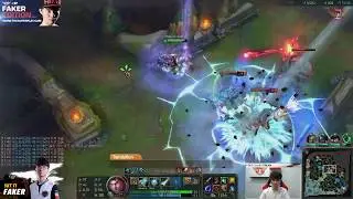 (CC) SKT T1 Faker : Intervenes Wolf's carry with Jayce in a 40 min game! [ Full Game ]