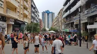 Busy  Benidorm Shopping On A Cloudy Day