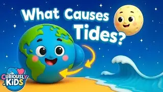 What Causes Tides? 🌊🌕 | Moon, Sun & Ocean Science for Kids | Curiously Kids
