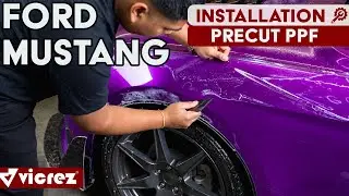 How to Wrap a Car's front fender with Vicrez Paint Protective Film Pre-Cut Kit vpp672 | Ford Mustang