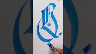 Calligraphy. Gothic letter (Q) with pilot parallel pen like and subscribe