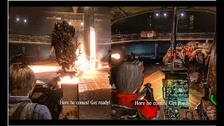 All DEREK SIMMONS BOSS FIGHT with LEON and ADA WONG CAMERA GAMEPLAY Perspective | Resident evil 6