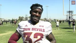 DL Prince Dorbah following ASU's Thursday spring practice (03/27/2025)