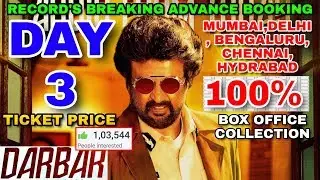 DARBAR Movie Records Breaking Advance booking Day 3 | Ticket price,Delhi, Mumbai,Chennai,