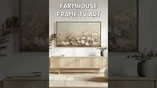 #shorts #frametvart vintage wildflower meadow summer farmhouse rustic faded neutral painting #tvart