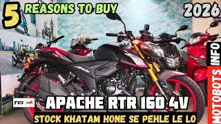 2026 Apache RTR 160 4v Base Model Review | Onroad Price, Specs, Mileage & Features | Motobots Info 🔥