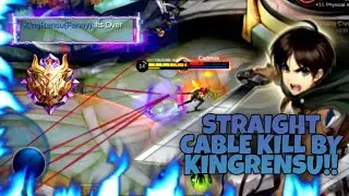 THE MOST SATISFYING  STRAIGHT CABLE KILL BY KINGRENSU!! ⚡| SUPER AGGRESSIVE FANNY MONTAGE!! 🔥| MLBB