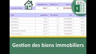 Gestion des annonces immobili&egrave;res avec Excel