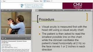 Vestibular Assessment   Dynamic Visual Acuity test
