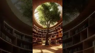 A Verdant Literary Sanctuary / 緑に包まれた書物の聖域 #exviz #architecture #図書館