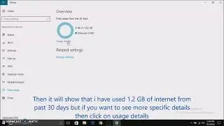 How to see  your data usage in your windows 10 pc without downloading any software