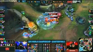LoL S5 Worlds 2015 Quarter Finals Game 1 spoiler [SKT vs AHQ Highlights]