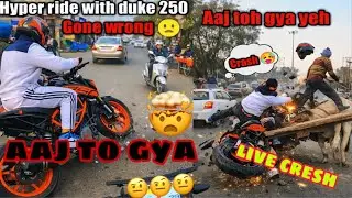 Aaj To Gaya Tha 😰 | Live Bike Crash | Aaj To Marte Marte Bacha #LiveCrash#BikeCrash#TheSrinuRider