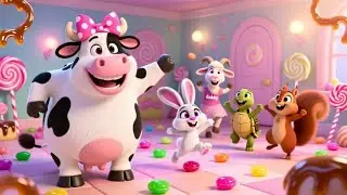 Moo Moo Cow Danced on a Jellybean Floor | Silly Farm Dance Song for Kids | Nursery Rhymes & Songs