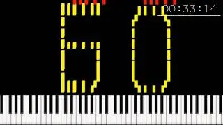 100 to 0 Countdown in 60 Seconds on Piano