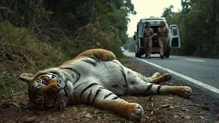 Rescue of a Pregnant Tiger Begging for Help to Survive &mdash; All While Collapsing Beside a Vehicle