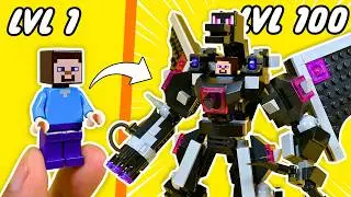 Lvl 1 vs Lvl 100 Lego Minecraft Mech Suits...