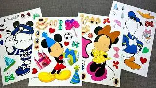 MICKEY MOUSE & Friends Decorating Sticker Book 🐭✨ Minnie, Donald, Pooh | Oddly Satisfying ASMR