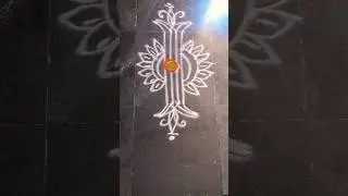 Side border design🌺🏵️ #simple #rangoli #design #art #diy #ytshorts #shorts