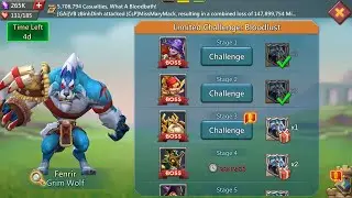 Lords mobile Bloodlust limited Challenge stage 3 auto | GrimWolf stage 3 | Fenrir stage 3