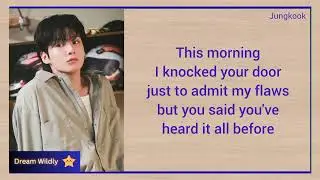 정국 (Jungkook) - Too Sad To Dance | Lyrics | Dream Wildly 