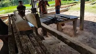 Teak Wood Slice Cutting Urgent for Buyer।Fastest Teak Wood Cutting Ways।How to Cutting Teak Wood