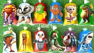 Tralalero Tralala, Bombardiro Crocodillo, Ballerina Cappuccina, Chimpanzini Bananini, Glorbo