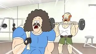 Musculoso va al gimnasio