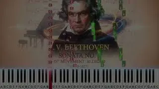 Ludwig van Beethoven: Piano Sonata No. 1 in F minor, Op. 2 No. 1, I. Allegro | Piano Tutorial