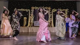 INDIAN WEDDING RECEPTION DANCE - COUPLE'S LOVE STORY (SKIT) | Bollywood Dance | Sangeet Choreography