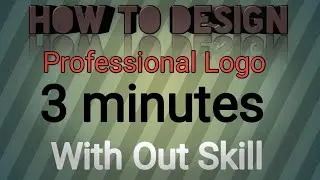 How to Design free professional logo without any skill just in 3 min.