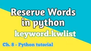 Reserve words in #python | What are reserve words #andytechshow #hindi #programming #tutorial