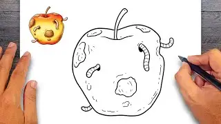 How to draw Rotten Apple - Rotten Apple Drawing Ideas