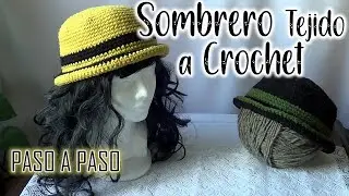 SOMBRERO de lana PASO A PASO super FACIL para MUJER