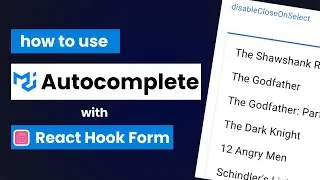 How to use MaterialUI Autocomplete with React Hook Form (1/2)
