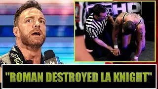 UNBELIEVABLE 🔴 ROMAN&rsquo;S  REIGNS ATTACK AND DESTROYED  LA KNIGHT  BACKSTAGE 😱