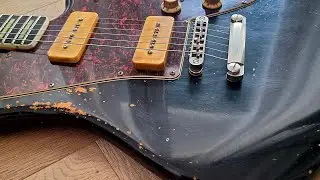 (SOLD)partscaster kit style jazzmaster relic nitro(reverb link)
